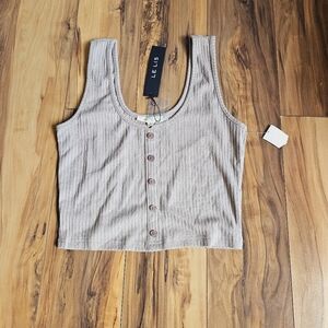 Le Lis Crop Tank Top Ribbed Size small